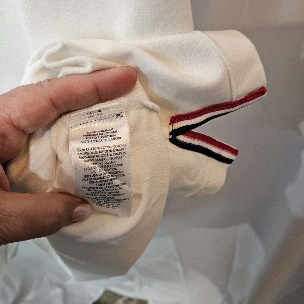 Polo Ralph Lauren Mens XL Classic Fit White Polo Shirt Preppy Old Money☆Sm Stain